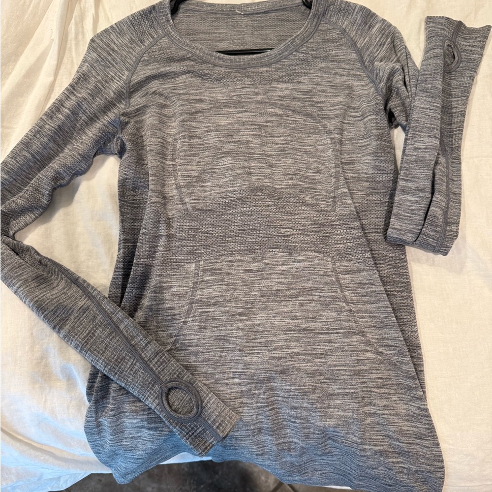 Gray Women's Long Sleeve Top